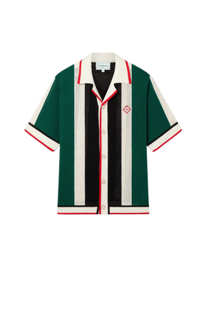 CHEMISE RAYÉE VERT BLANC - XL