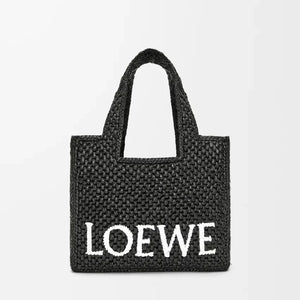 LOEWE - Petit  Font Tote en raphia Noir - Petit