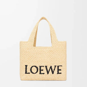 LOEWE - Font Tote Petit en raphia - Petit