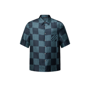 Chemise manches courtes Damier en soie - XL