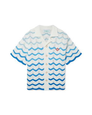 Wavy Gradient Crochet Shirt - casablanca (2) - XXS